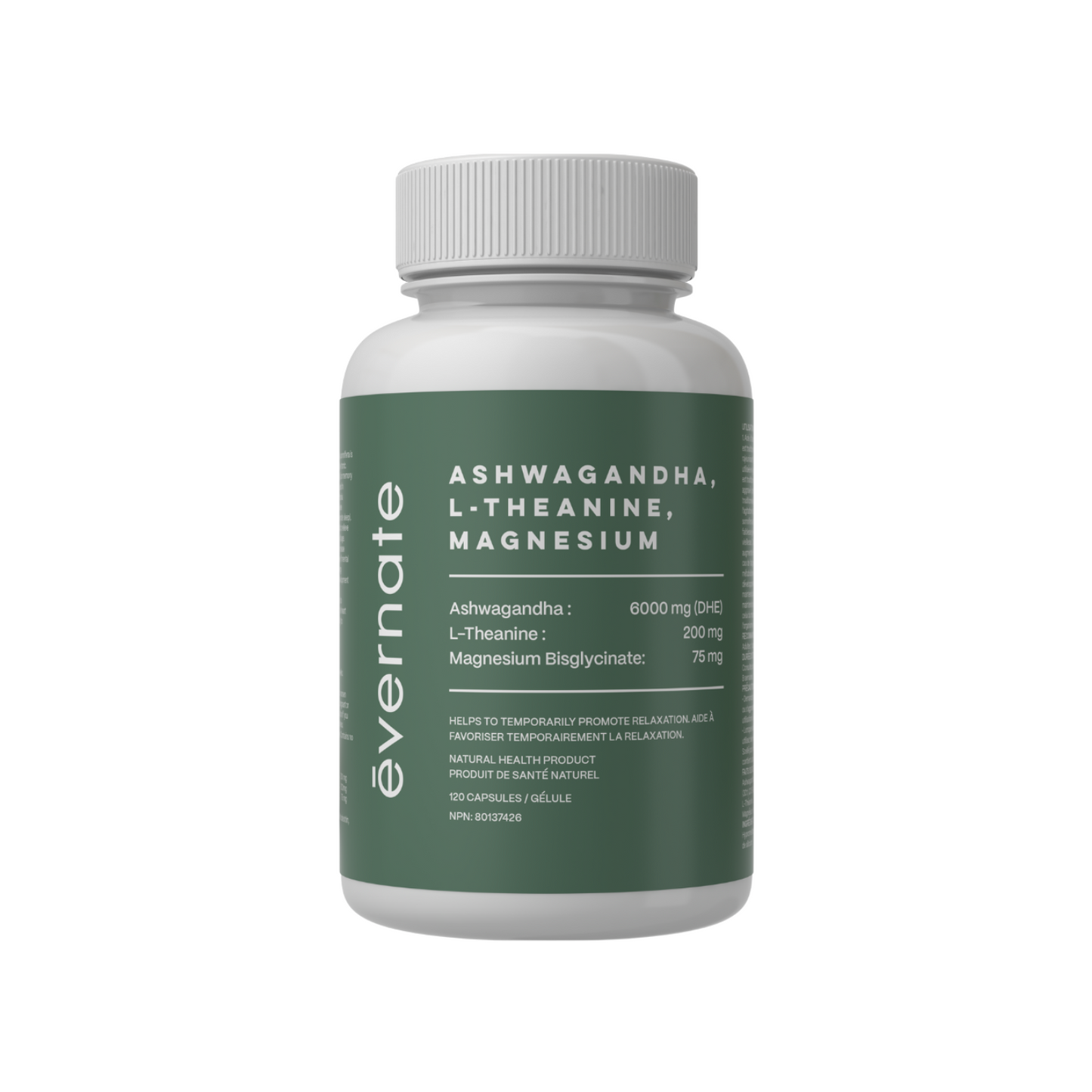 Ashwagandha, L-Theanine, Magnesium