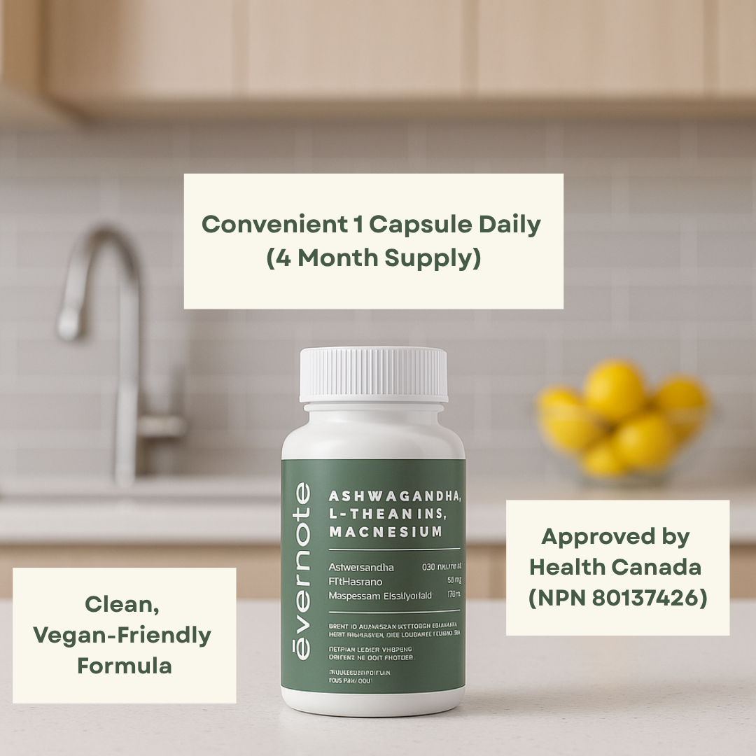 Ashwagandha, L-Theanine, Magnesium
