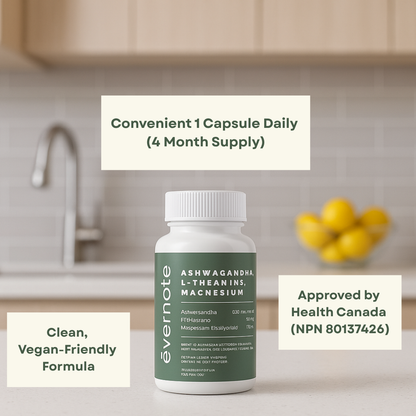 Ashwagandha, L-Theanine, Magnesium